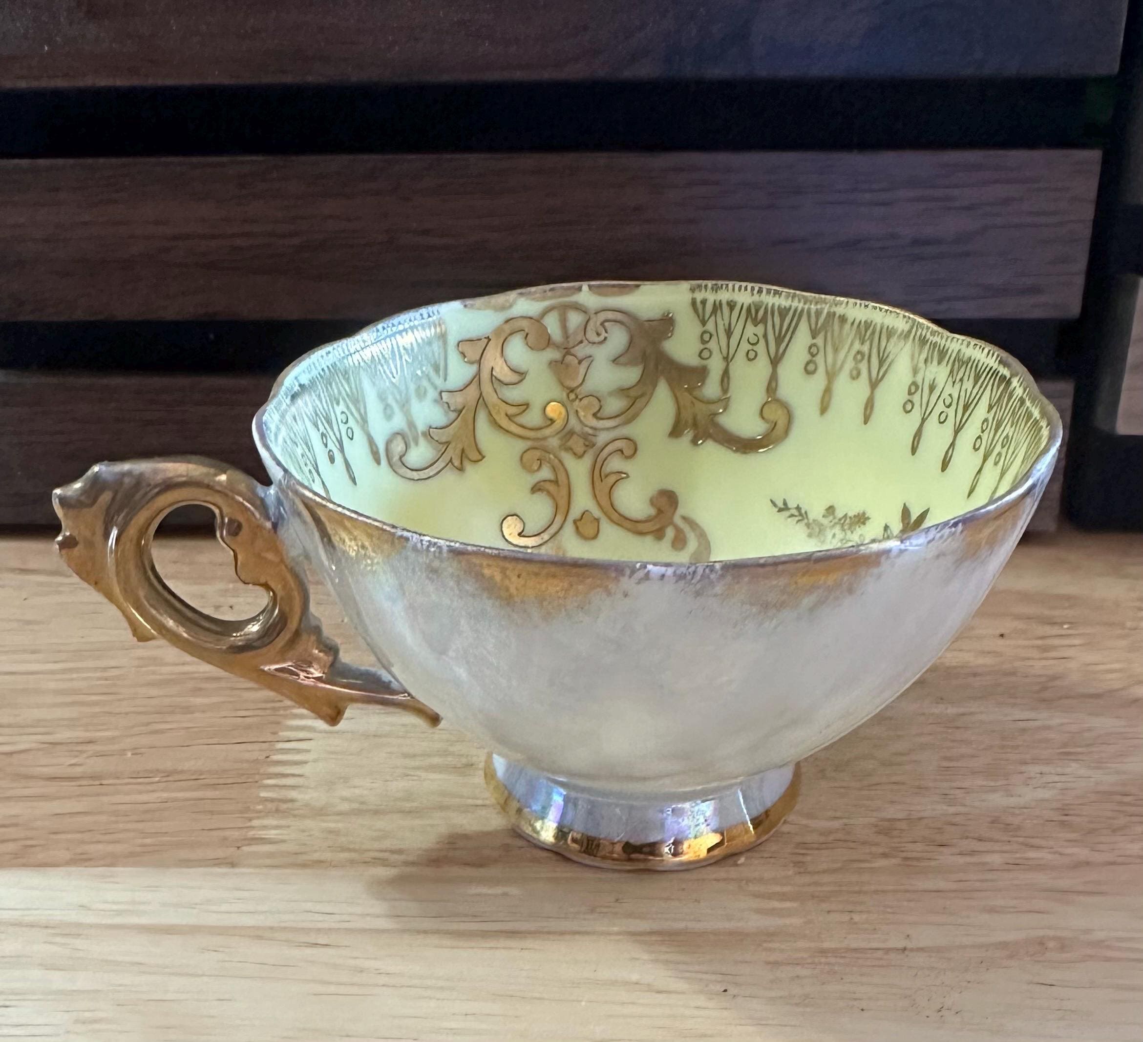 Royal Sealy Fine China yellow teacup and saucer