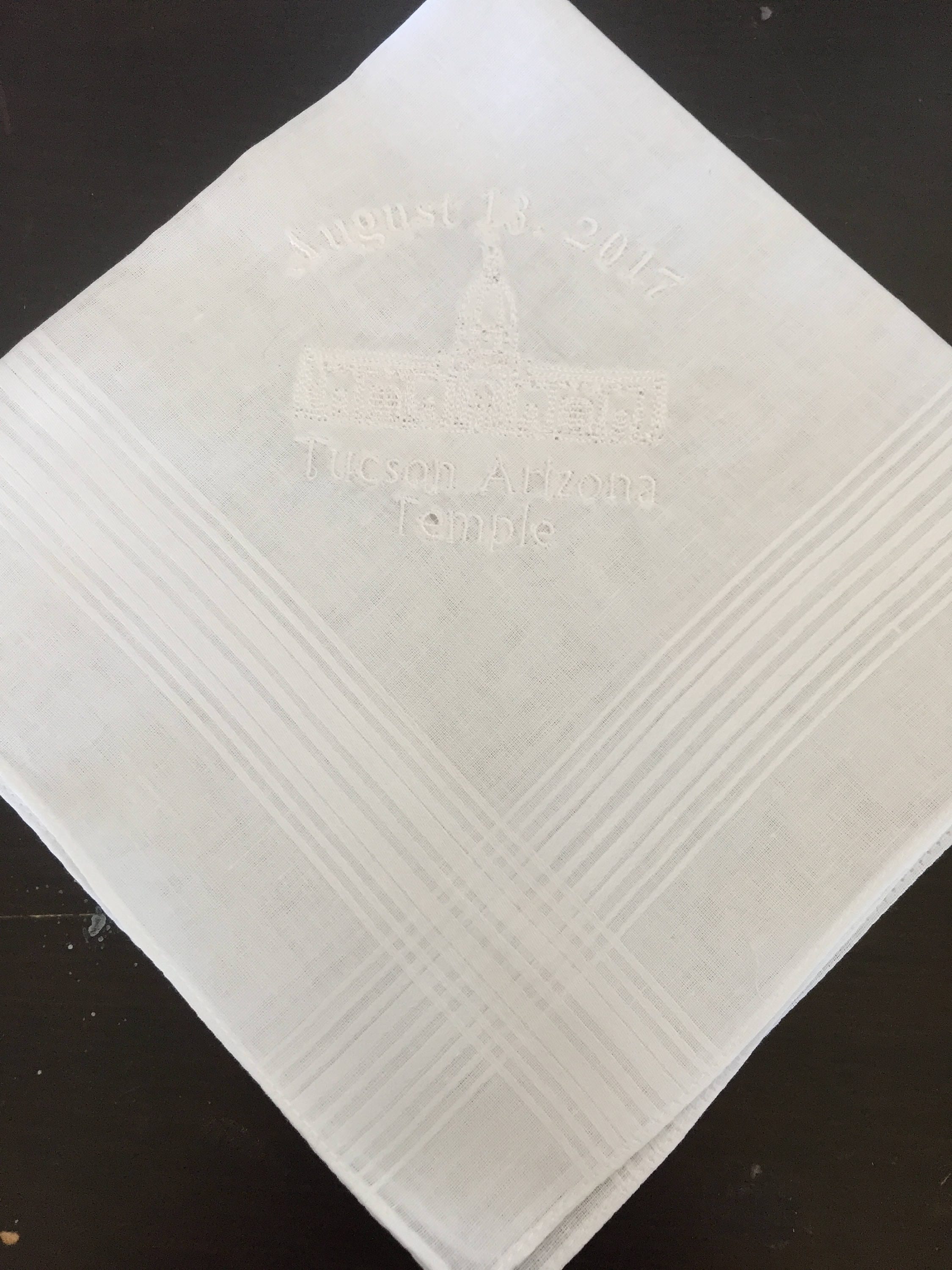 Tucson Arizona Embroidered Handkerchief